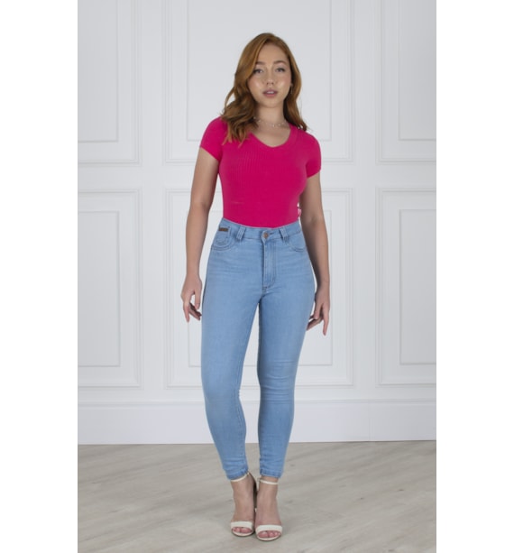 Calça Jeans Capri Cintura Alta 0845 - RosaShockJeans